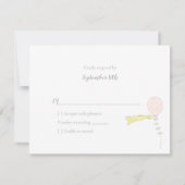 Baby shower Sprinkle Banner en Paraplu RSVP Kaartje (Achterkant)