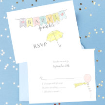 Baby shower Sprinkle Banner en Paraplu
