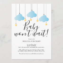 Baby Shower, Sprinkle Blauwe Jongen Annulering Kaa Kaart