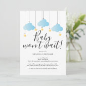 Baby shower, Sprinkle Boy Blue Cancellation Kaart (Staand voorkant)