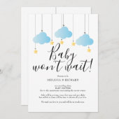 Baby shower, Sprinkle Boy Blue Cancellation Kaart (Voorkant / Achterkant)
