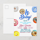 baby shower Sprinkle Boy Uitnodiging Briefkaart (Voorkant / Achterkant)