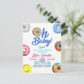baby shower Sprinkle Boy Uitnodiging Briefkaart (Staand voorkant)