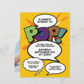 Baby Shower Sprinkle Foto Moderne Fun Comic Uitnodiging Briefkaart (Voorkant / Achterkant)