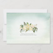 Baby shower Sprinkle Green White Roses Floral (Achterkant)