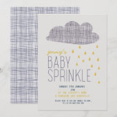 BABY SHOWER SPRINKLE INVITATIE KAART (Voorkant / Achterkant)