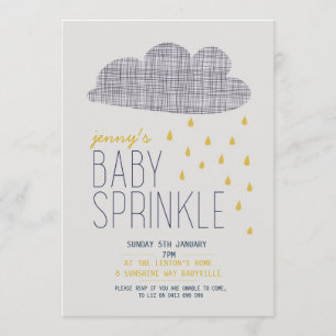BABY SHOWER SPRINKLE INVITATIE KAART