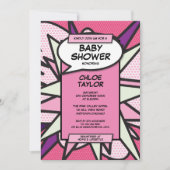 Baby shower Sprinkle Modern Baby Meisje Roze Foto Kaart (Voorkant)