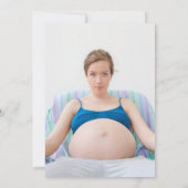 Baby shower Sprinkle Modern Baby Meisje Roze Foto Kaart (Achterkant)