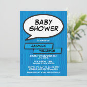 Baby shower Sprinkle Modern Boy Blue Fun Kaart (Staand voorkant)