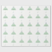 Baby shower Sprinkle Party Green Cadeaupapier (Vlak)