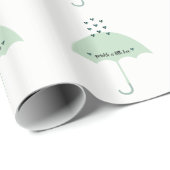 Baby shower Sprinkle Party Green Cadeaupapier (Rol Hoek)