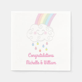 Baby shower Sprinkle Rainbow Raindrop Cloud Servet