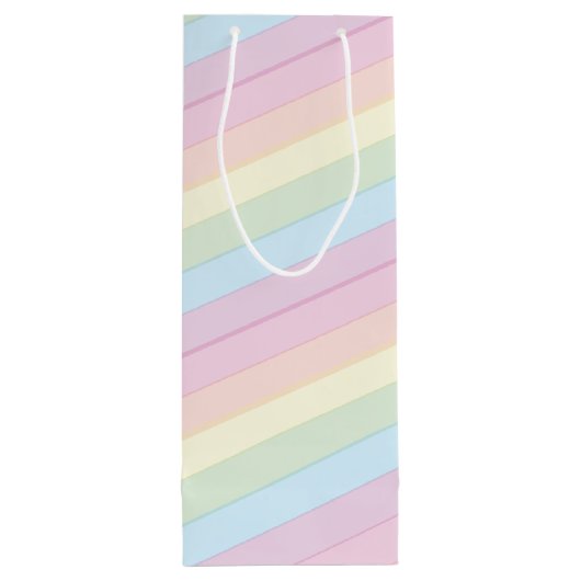 Baby shower Sprinkle Rainbow Raindrop Cloud Wijn Cadeautas (Achterkant)