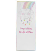 Baby shower Sprinkle Rainbow Raindrop Cloud Wijn Cadeautas (Voorkant)