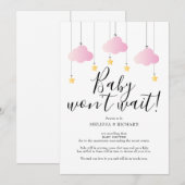 Baby shower, Sprinkle Roze Meisje Annulering Kaart (Voorkant / Achterkant)