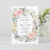 Baby Shower Sprinkle Uitnodiging – Waterverf (Staand voorkant)