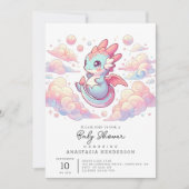 Baby shower sprokendraak kaart (Voorkant)