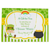 Baby shower St Patricks Boy Groot Cadeauzakje (Achterkant)