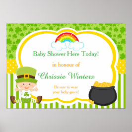 Baby shower St Patricks Boy Poster