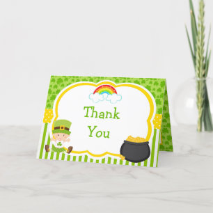 Baby shower St Patricks Girl Bedankkaart