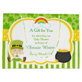 Baby shower St Patricks Girl Groot Cadeauzakje (Achterkant)