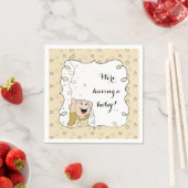 Baby shower Standaard Cocktailservet Goud/BK Baby Servet (Insitu)