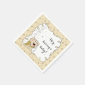 Baby shower Standaard Cocktailservet Goud/BK Baby Servet (Hoek)