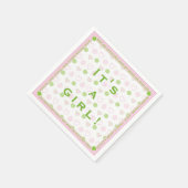 Baby shower Standaard Servet "Sugar and Spice" (Hoek)