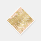 Baby shower Standaard Servetten/Classic Gold/Pink Servet (Hoek)