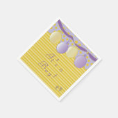Baby shower Standard Napkin "Baby Gold Footprint" Servetten (Hoek)