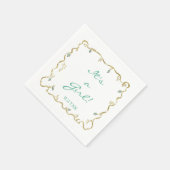 Baby shower Standard Napkin "Glittery Castle" Servetten (Hoek)
