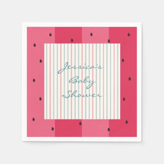 Baby shower Standard Napkins/Watermelon Umbrella Servetten (Voorkant)