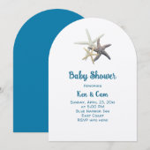 Baby shower Starfish Family Custom Invitation Kaart (Voorkant / Achterkant)