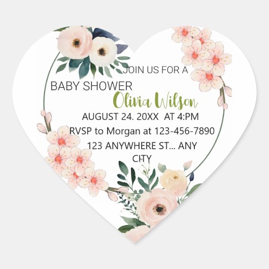 BABY SHOWER STICKER (Voorkant)
