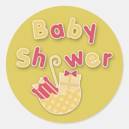 Baby shower Sticker (Voorkant)