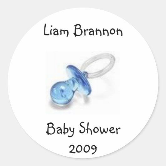 Baby shower sticker (Voorkant)