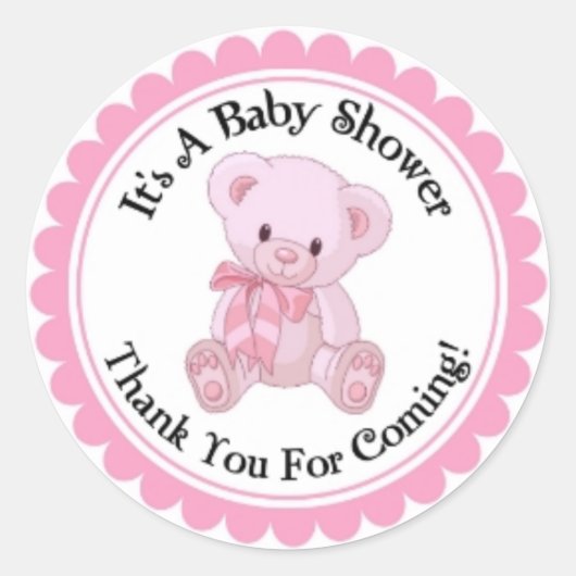 baby shower sticker (Voorkant)