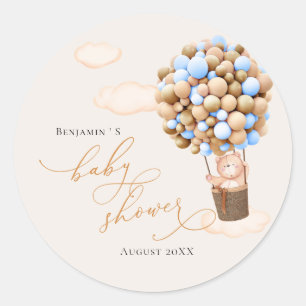 Baby shower Sticker Beer Ballongoud blauw