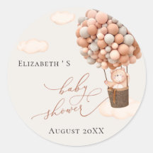 Baby shower Sticker Beren ballonnen