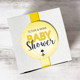 Baby shower Sticker bijenthema