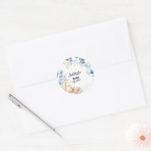 Baby shower Sticker Blauwe Beren ballonnen (Envelop)