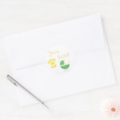Baby shower Sticker, generiek Ronde Sticker (Envelop)