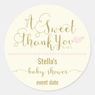 BABY SHOWER STICKER | Hartelijk dank