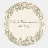 Baby Shower Sticker Kleine Schat (Voorkant)