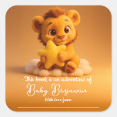 Baby Shower Sticker – Little Lion & Star (Voorkant)