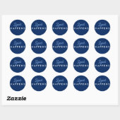 baby shower Sticker Navy Blue White (Vel)