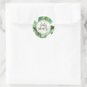 baby shower sticker palmbladeren tropisch (Tas)