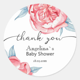 Baby shower Sticker Pioenrozen