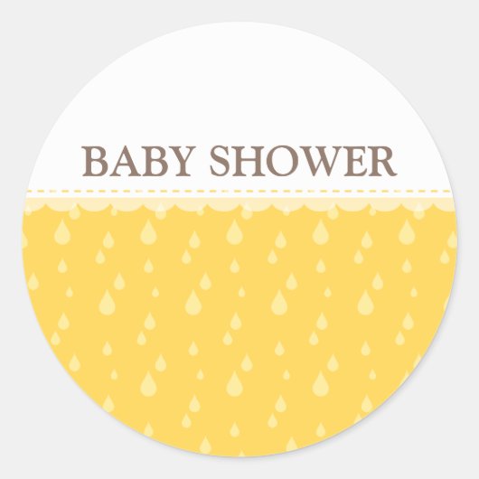 BABY SHOWER STICKER :: regen daalt 10 (Voorkant)